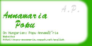 annamaria popu business card